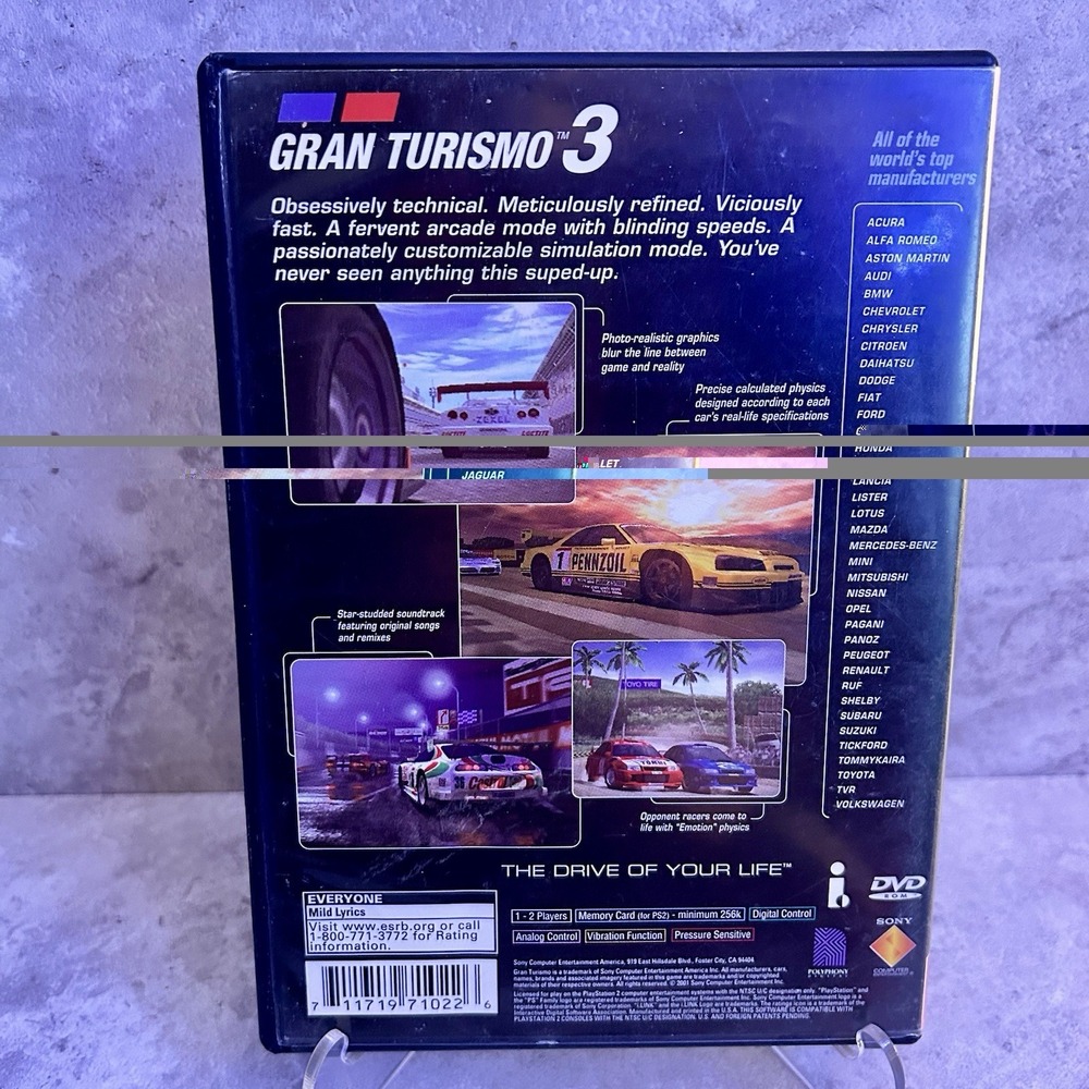 Gran Turismo 3 A-spec Video Game (Sony PlayStation 2, 2006) CIB Tested - Picture 4 of 6